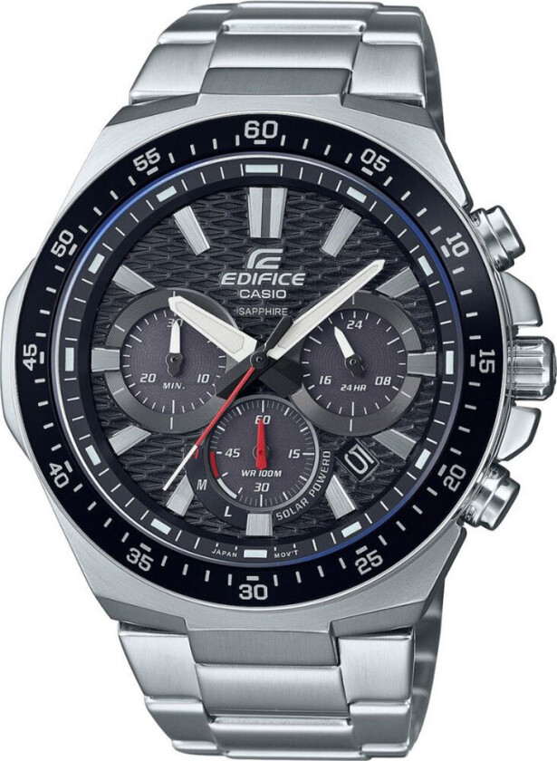 Edifice EFS-S600D-1A4VUEF - Kvarts - Sølv - Herreklokker - Rustfritt stål - ledd m/pin - Safir