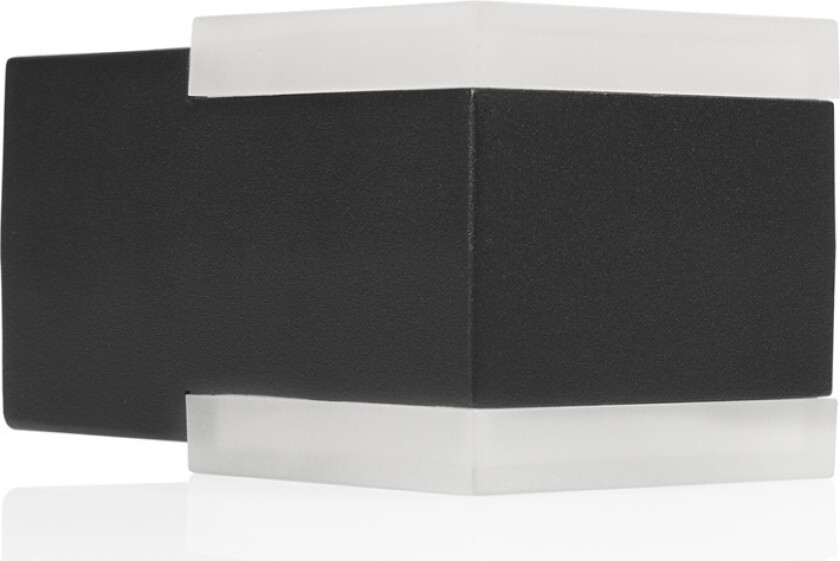 Vegglampe Up- / Downlight Aluminium Sort