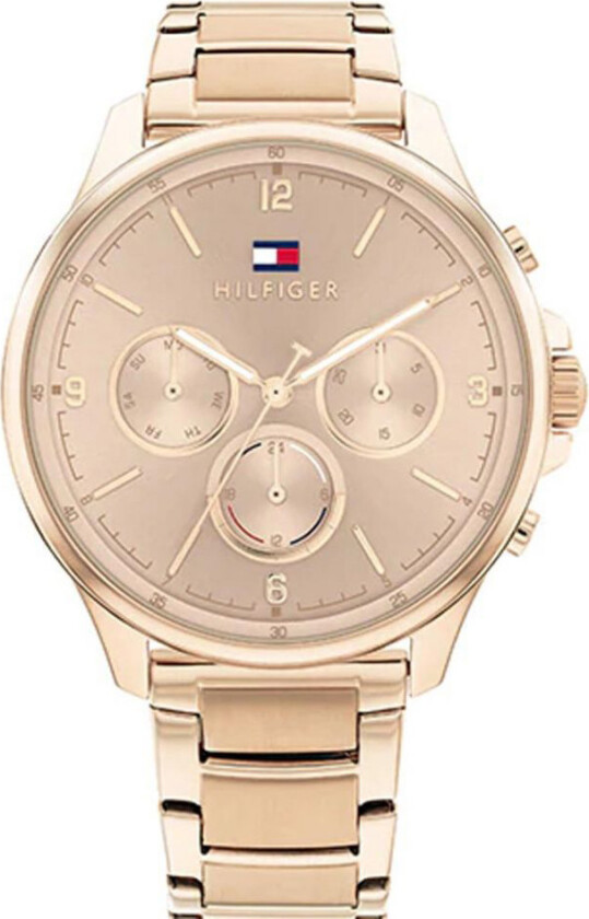 1782453 - Kvarts - Rosegull - Dameklokker - Rustfritt stål - ledd m/pin - Mineral