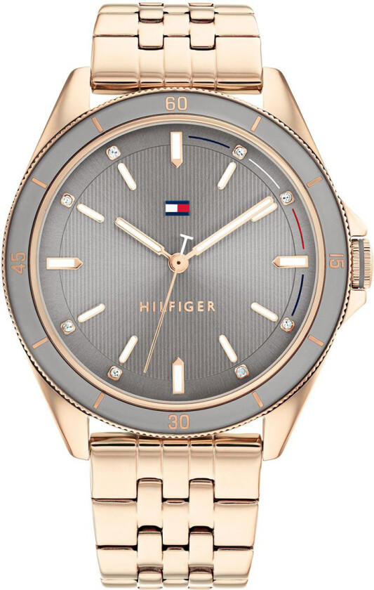 1782482 - Kvarts - Rosegull - Dameklokker - Rustfritt stål - ledd m/pin - Mineral