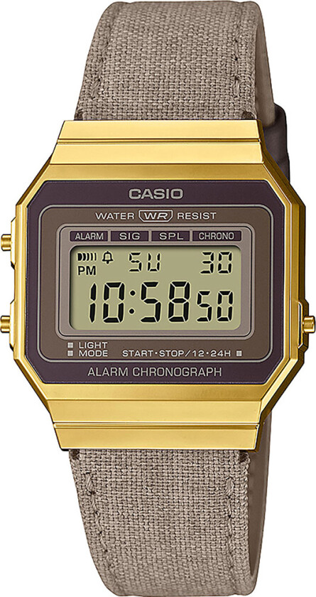 Classic A700WEGL-5AEF - Digital - Gull - Dameklokker - Skinn - Mineral