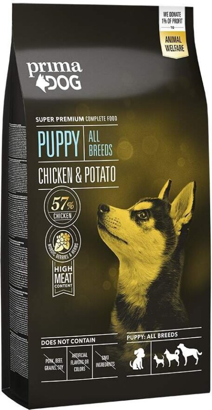PrimaDog Puppy All Breed Chicken & Potato 10 kg