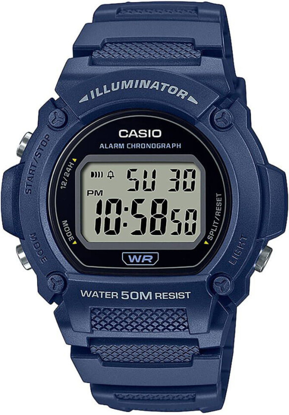 Classic W-219H-2AVEF - Digital - Blå - Herreklokker - Resin - Akryl