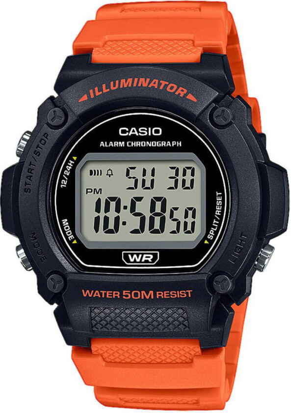 Classic W-219H-4AVEF - Digital - Sort - Herreklokker - Resin - Akryl