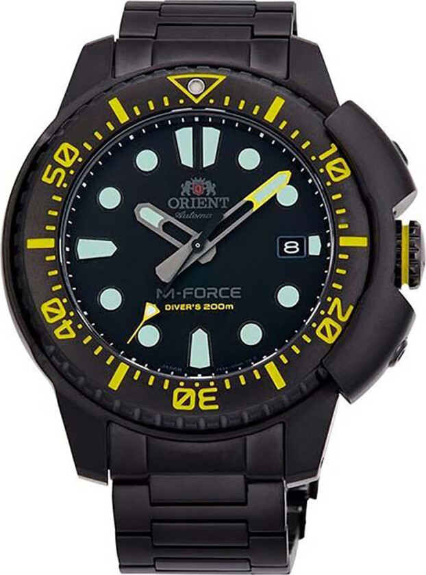 M-Force Automatic RA-AC0L06B00B - Automatisk - Sort - Herreklokker - Rustfritt stål - ledd m/pin - Safir