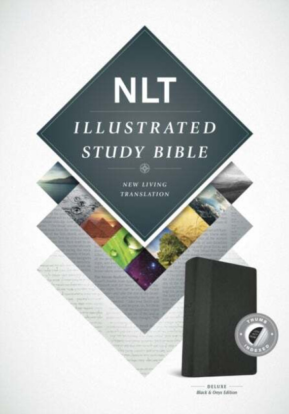 NLT Illustrated Study Bible Tutone Black/Onyx, Indexed av Tyndale