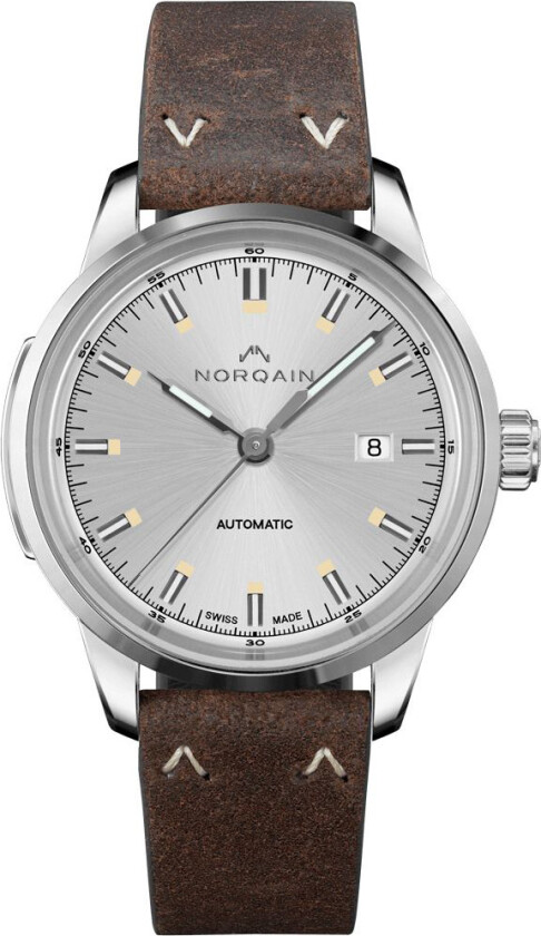 Freedom 60 42mm N2000S02A/S201/20PO.18S - Automatisk - Sølv - Herreklokker - Skinn - Safir