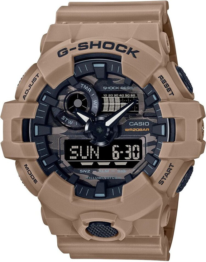 G-Shock Limited GA-700CA-5AER - Digital - Brun - Herreklokker - Resin - Mineral