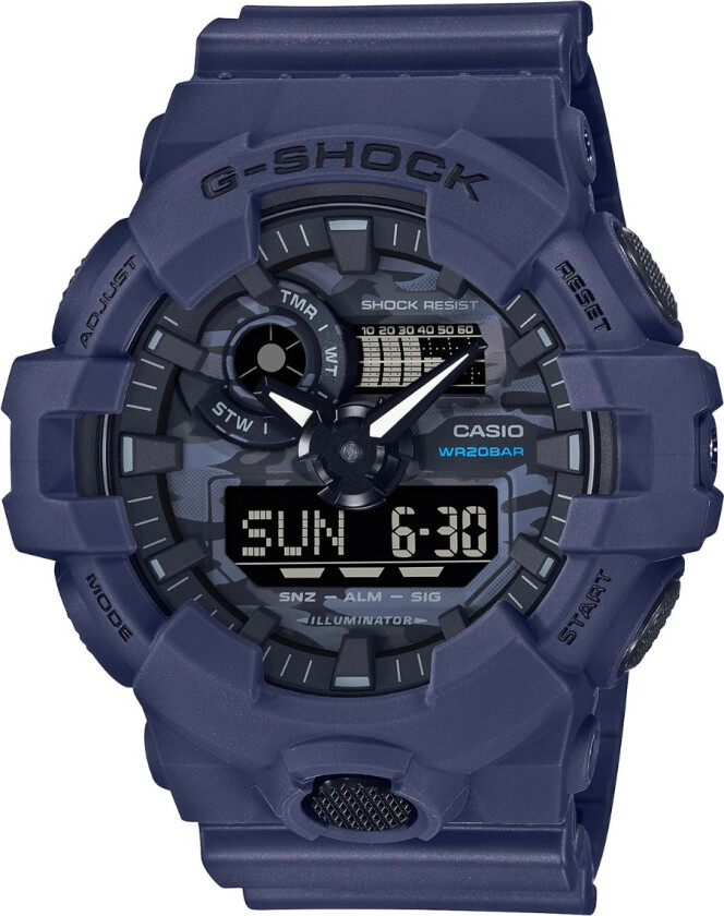 G-Shock Limited GA-700CA-2AER - Digital - Blå - Herreklokker - Resin - Mineral