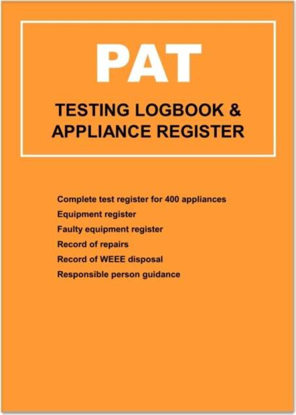 PAT (Portable Appliance Testing) Logbook av Docs-Store