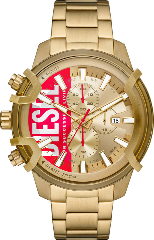 Griffed Chronograph DZ4595 - Kvarts - Gull - Herreklokker - Rustfritt stål - ledd m/pin - Mineral