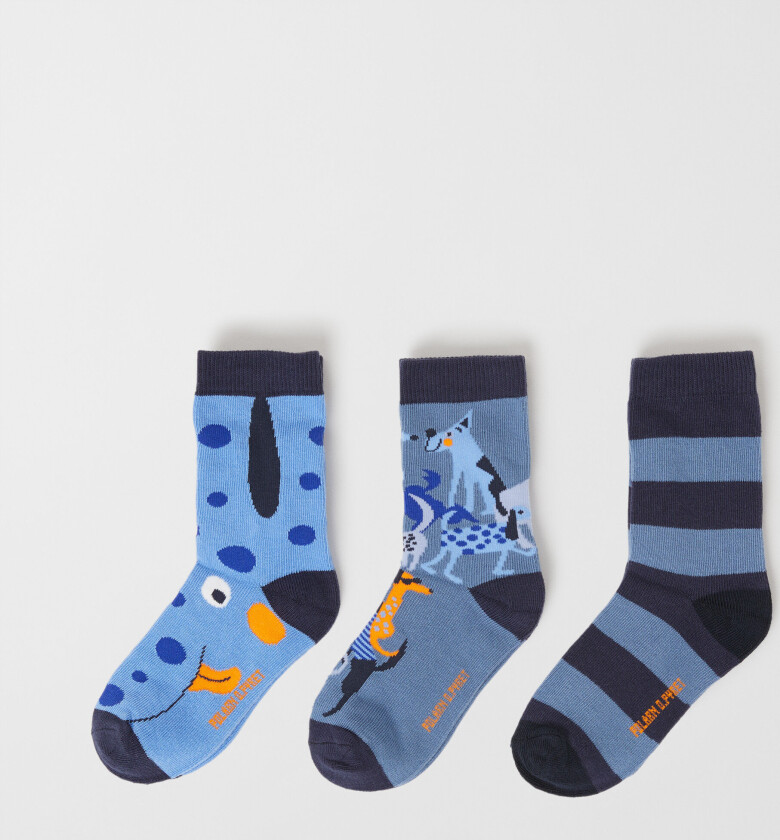 3-pakning sokker mønstrede 25 27