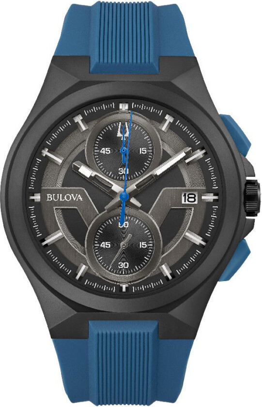 Maquina Chronograph 98B380 - Automatisk - Sort - Herreklokker - Silikon - Safir