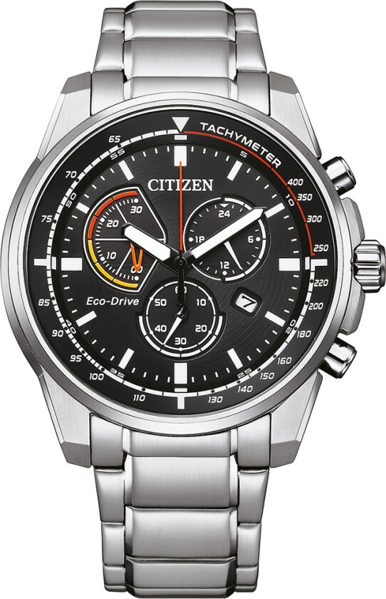 Active Sporty Chronograph AT1190-87E - Kvarts - Sølv - Herreklokker - Rustfritt stål - ledd m/pin - Mineral