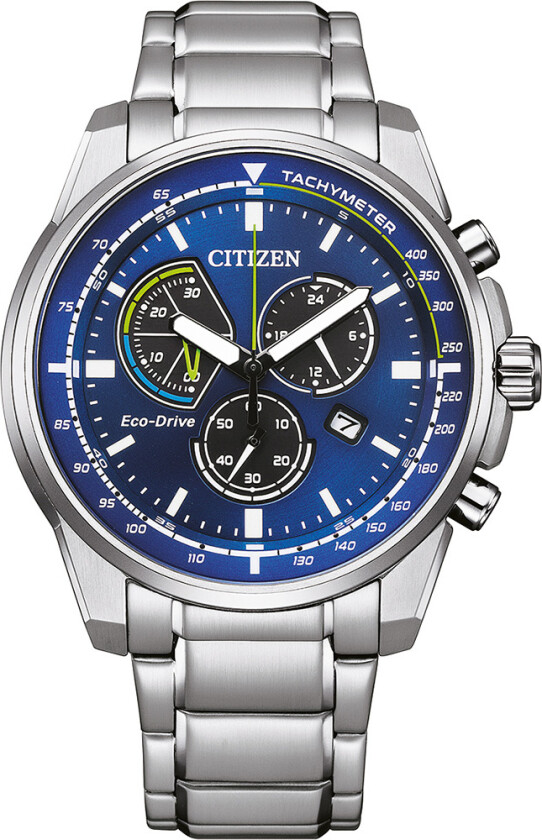 Active Sporty Chronograph AT1190-87L - Kvarts - Sølv - Herreklokker - Rustfritt stål - ledd m/pin - Mineral