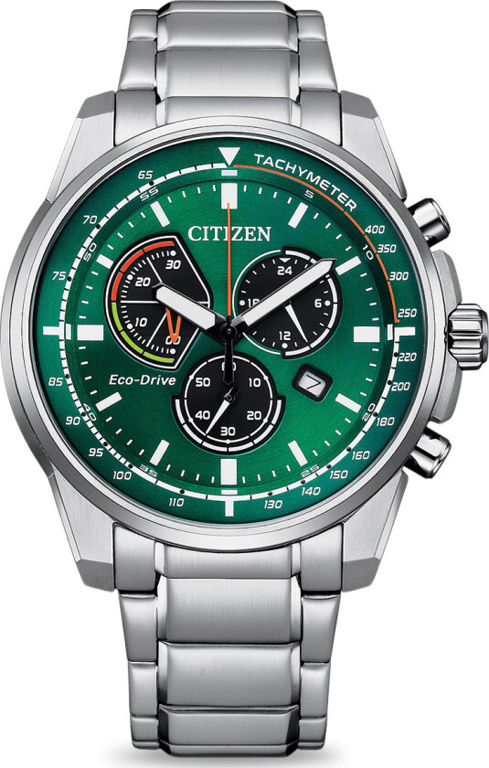 Active Sporty Chronograph AT1190-87X - Kvarts - Sølv - Herreklokker - Rustfritt stål - ledd m/pin - Mineral