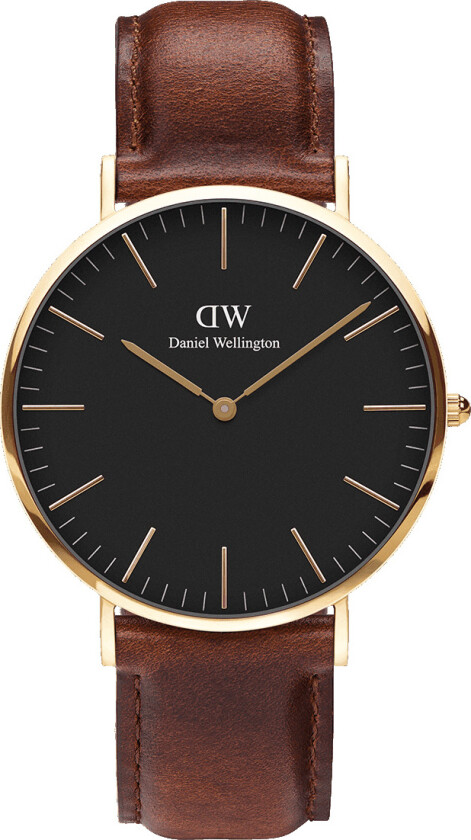 Classic St Mawes 36mm DW00100545 - Kvarts - Gull - Dameklokker - Skinn - Mineral