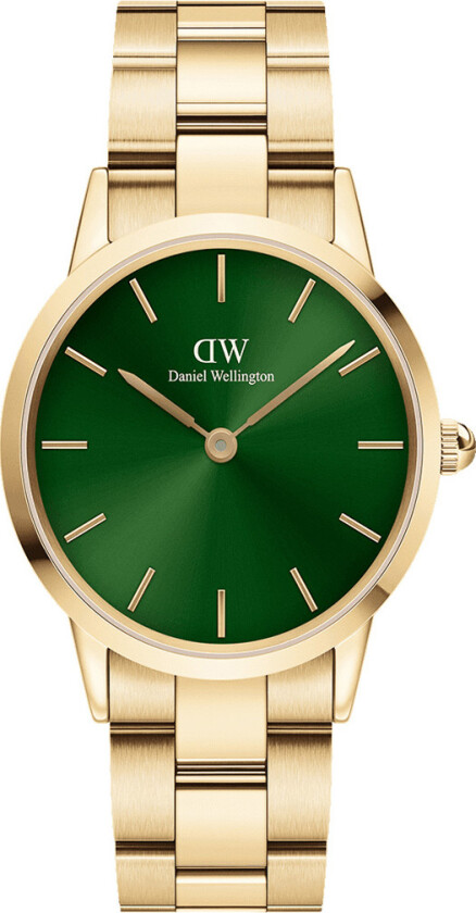 Iconic Link Emerald 28mm DW00100555 - Kvarts - Gull - Dameklokker - Rustfritt stål - ledd m/pin - Mineral