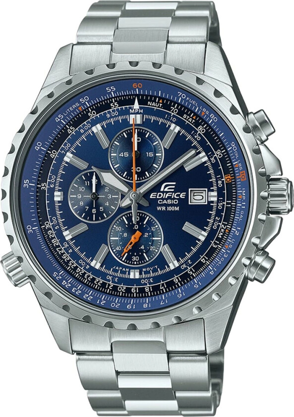 Edifice Colour Edition EF-527D-2AVUEF - Kvarts - Sølv - Herreklokker - Rustfritt stål - ledd m/pin - Mineral