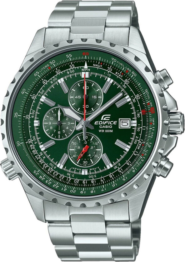 Edifice Colour Edition EF-527D-3AVUEF - Kvarts - Sølv - Herreklokker - Rustfritt stål - ledd m/pin - Mineral