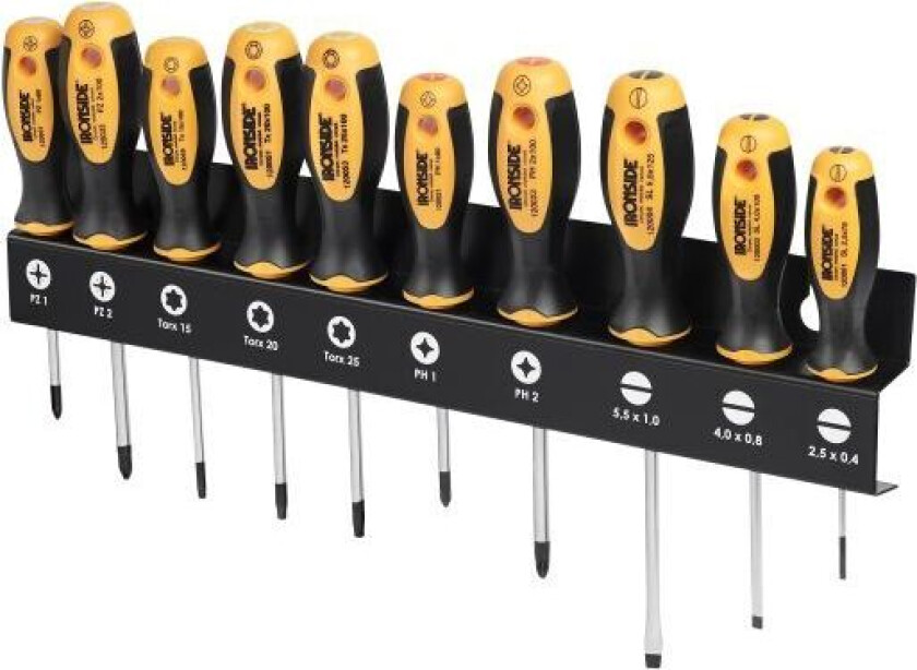 100681 Skrutrekkersett 10 deler, 2,5-25 mm