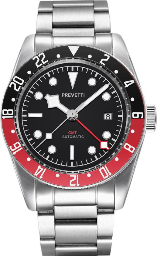 Traditions GMT Automatic PR2102 - Automatisk - Sølv - Herreklokker - Rustfritt stål - ledd m/pin - Safir
