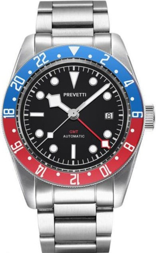 Traditions GMT Automatic PR2105 - Automatisk - Sølv - Herreklokker - Rustfritt stål - ledd m/pin - Safir