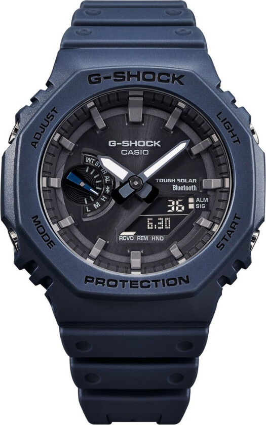 G-Shock CasiOak Solar GA-B2100-2AER - Anadigi - Blå - Herreklokker - Resin - Mineral