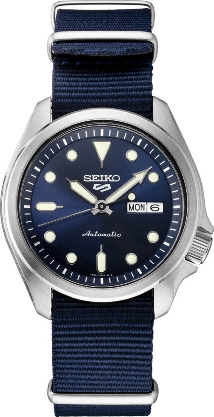 Seiko 5 Sports Automatic SRPE63K1 -  Automatisk - Sølv - Herreklokker - Stoff - Mineral