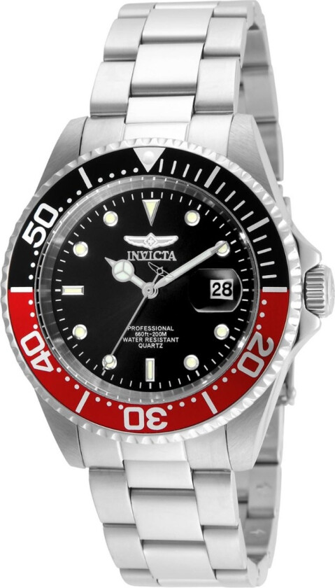Pro Diver 24945 - Kvarts - Sølv - Herreklokker - Rustfritt stål - ledd m/pin - Mineral