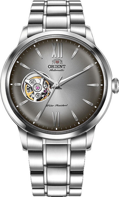 Bambino Open Heart Automatic RA-AG0029N - Automatisk - Sølv - Herreklokker - Rustfritt stål - ledd m/pin - Mineral