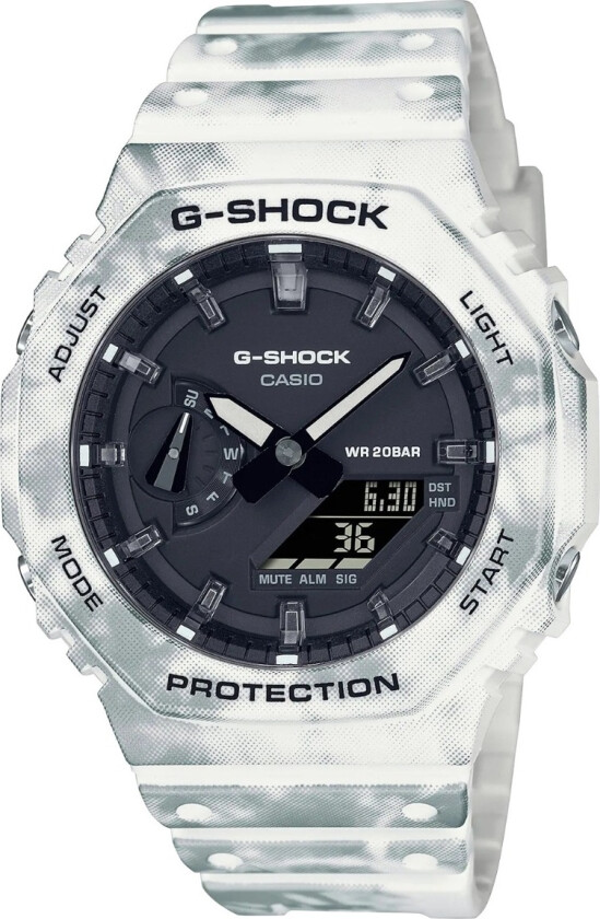 G-Shock Limited GAE-2100GC-7AER - Anadigi - Hvit - Herreklokker - Resin - Mineral