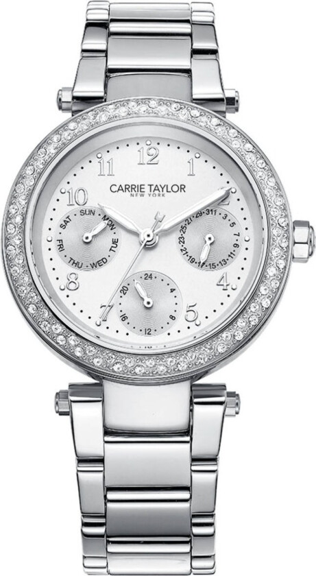 Astoria CTW1002 - Kvarts - Krystal Sølv - Dameklokker - Rustfritt stål - ledd m/pin - Mineral