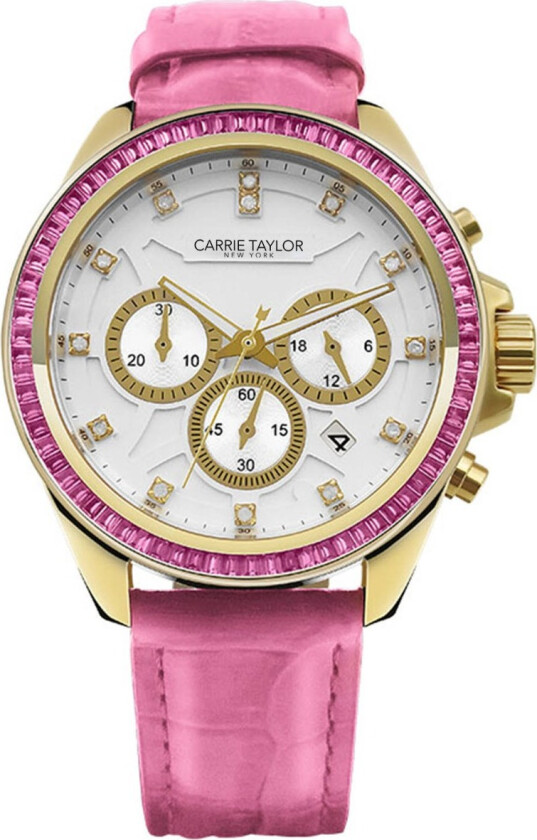 Astoria Chronograph CTW901 - Kvarts - Gull - Dameklokker - Skinn - Mineral