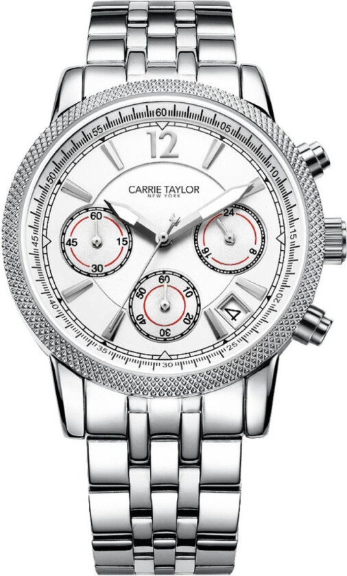 Boyfriend Lexington Chronograph CTW1301 - Kvarts - Sølv - Dameklokker - Rustfritt stål - ledd m/pin - Mineral