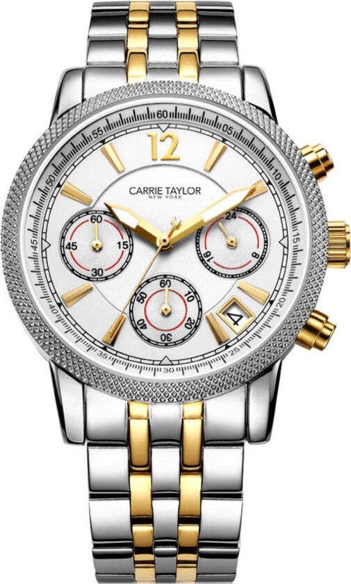 Two-Tone Boyfriend Lexington Chronograph CTW1302 - Kvarts - Sølv - Dameklokker - Rustfritt stål - ledd m/pin - Mineral
