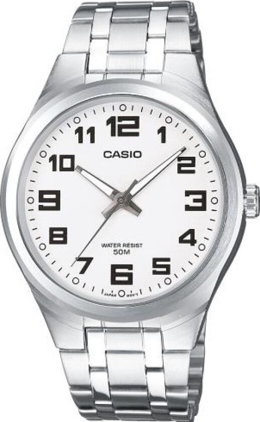 Classic MTP-1310PD-7BVEG - Kvarts - Sølv - Herreklokker - Rustfritt stål - ledd m/pin - Mineral