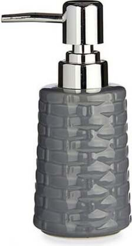 Såpedispenser (6,5 x 15 x 8 cm) Keramikk, Grå