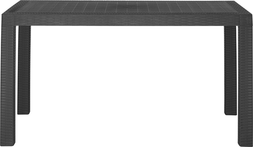 Hagespisebord Grå 140 x 80 cm 6-Seter Rektangulært Minimalistisk