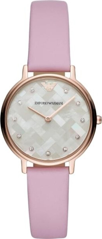 Emporio Armani Lady Watch AR11130 - Kvarts - Rosegull - Dameklokker - Skinn - Mineral