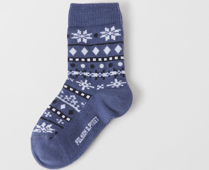 Sokker merinoull mønstret 22 24