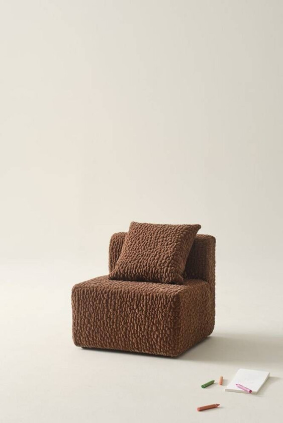 sofamodul med rygg + 1 pute Brun