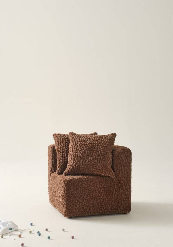 sofamodul hjørne + 2 puter Brun