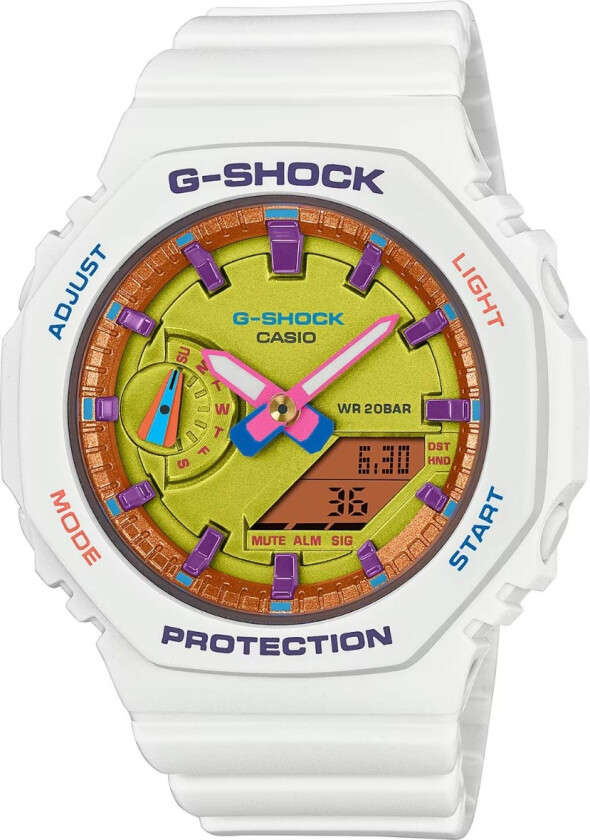 G-Shock GMA-S2100BS-7AER - Anadigi - Hvit - Dameklokker - Resin - Mineral