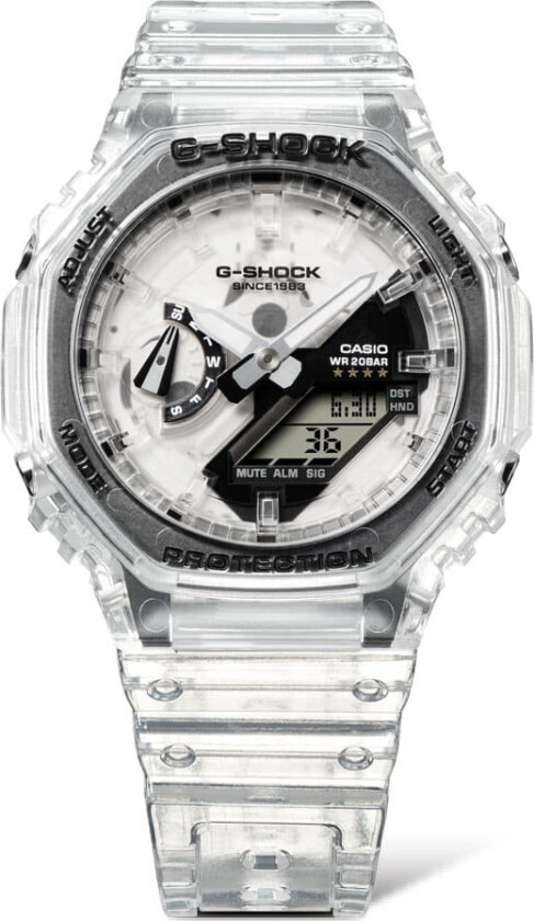 G-SHOCK 40th Anniversary CLEAR REMIX GA-2140RX-7AER - Anadigi - Hvit - Herreklokker - Resin - Mineral