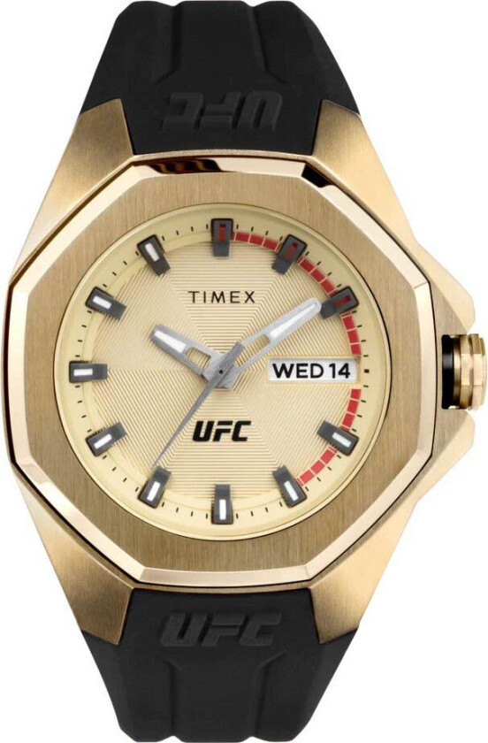 UFC Pro TW2V57100 - Kvarts - Gull - Herreklokker - Gummi - Mineral
