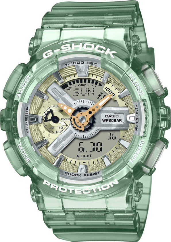 G-Shock GMA-S110GS-3AER - Digital - Grønn - Herreklokker - Resinledd - Mineral