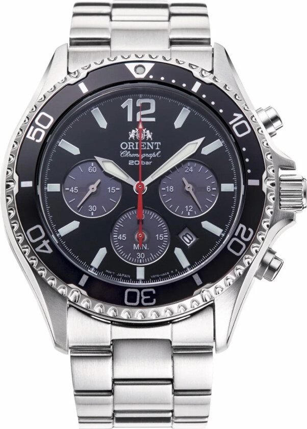 Sports Mako Solar Chronograph RA-TX0202B - Kvarts - Sølv - Herreklokker - Rustfritt stål - ledd m/pin - Safir