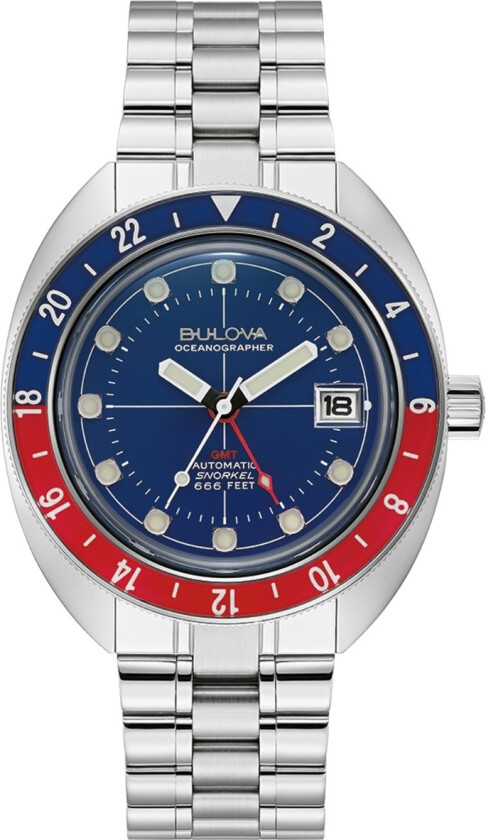 Oceanographer GMT 96B405 - Kvarts - Sølv - Herreklokker - Rustfritt stål - ledd m/pin - Safir