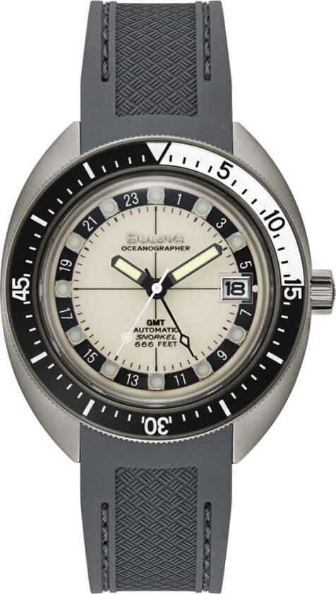 Oceanographer GMT 98B407 - Kvarts - Grå - Herreklokker - Silikon - Safir